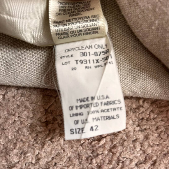 Men’s Tan Linen Eddie Bauer Suit Blazer 42 - Picture 7 of 8